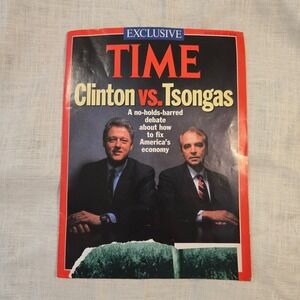 Vtg Time Magazine March 23 1992 Bill Clinton Paul‎ Tsongas Election Ads News USA